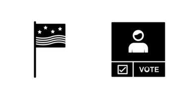 vlaggen en kandidaat banier icoon vector