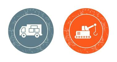 logistiek auto en lifter icoon vector