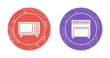 magnetronoven en oven icoon vector