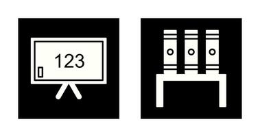 klas bord en boekenstandaard icoon vector