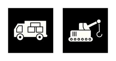 logistiek auto en lifter icoon vector