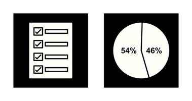 vulling stemming papier en diagram icoon vector