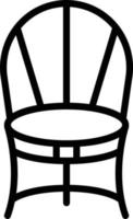 lijn pictogram voor stoel vector