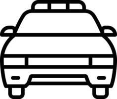 lijnpictogram voor politieauto vector