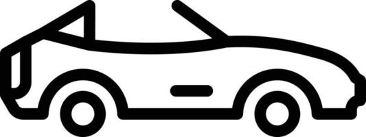 lijnpictogram voor cabriolet vector