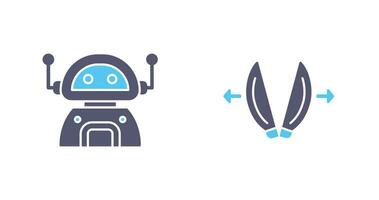 robot en speellast icoon vector