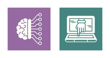 machine aan het leren en hacken icoon vector