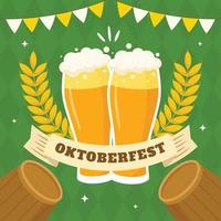 gelukkige oktoberfest viering achtergrond vector