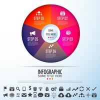 Cirkel Infographics ontwerpsjabloon vector