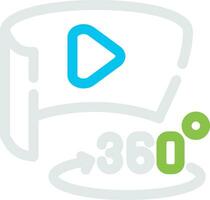 360 mate video creatief icoon ontwerp vector