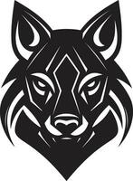 ogen van de hyena logo van genade silhouet van een stiekem aaseter vector
