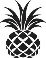 ananas gezicht in maanlicht overschaduwd ananas embleem vector