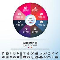 Cirkel Infographics ontwerpsjabloon vector