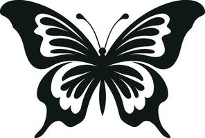 gevleugeld ingewikkeldheid elegant vlinder embleem elegantie in vlucht zwart vlinder symbool vector