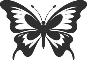 vector vlinder symbool donker genot gebeeldhouwd vlinder embleem monochromatisch meesterschap