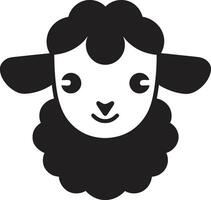 majestueus schapen logo 's nachts visie vector schapen symbool onyx schapen- genade