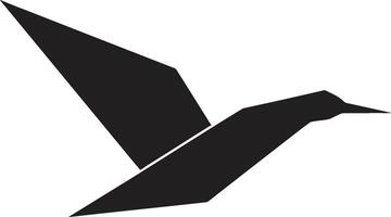 stil intrigeren zwart logo icoon in zeemeeuw elegant intrigeren vector zeemeeuw ontwerp embleem