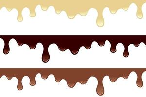 chocola dag achtergrond. verspreiden chocola, zwart, wit en melkachtig. vector illustratie