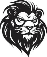 mystiek monarch zwart leeuw insigne leeuwen waakzaamheid vector heraldiek in zwart