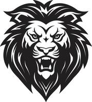 gebeeldhouwd sterkte een zwart leeuw in vector kunst overschaduwd soeverein een vector leeuw embleem