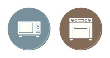 magnetronoven en oven icoon vector