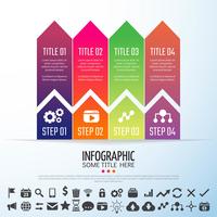 Pijl Infographics ontwerpsjabloon vector