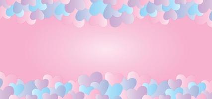 kleurrijke valentijnsachtergrond met pastel vector