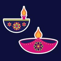 diwali thema icoon esthetiek, Indisch vakantie viering diwali vector