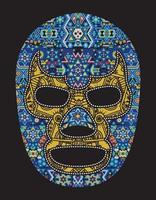 worstelaar masker huichol mexico vector