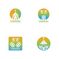 carnaval pictogram en symbool vector sjabloon