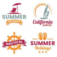 Zomer Retro Vector Logo voor banner