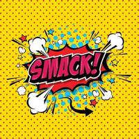 smack komische toespraak bubble cartoon kunst en illustratie vector bestand.