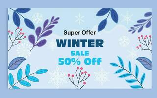 winter uitverkoop ontwerp voor reclame banners folders en folder vector