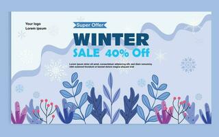 winter uitverkoop ontwerp voor reclame banners folders en folder vector