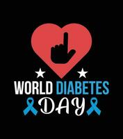 wereld diabetes dag, diabetes t shirt, banier, poster ontwerp vector