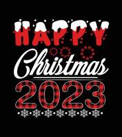 gelukkig Kerstmis 2023, Kerstmis t shirt, banier ontwerp vecto vector