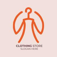 vlak ontwerp kleding op te slaan logo sjabloon vector