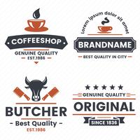 Restaurant Retro Vector Logo voor banner