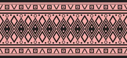 vector roze en zwart naadloos Indisch patronen. nationaal naadloos ornamenten, grenzen, kozijnen. gekleurde decoraties van de volkeren van zuiden Amerika, Maya, inca, Azteken.