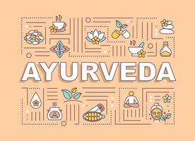 ayurveda woord concepten banner vector