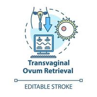 transvaginale eicel ophalen concept icon vector