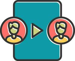 video sharing vector icoon