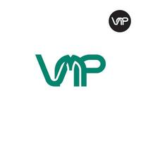 brief vmp monogram logo ontwerp vector