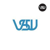 brief vsw monogram logo ontwerp vector