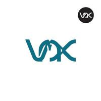 brief vmx monogram logo ontwerp vector