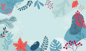 abstract kerst winter achtergrond ontwerp.kerst groet kaart of uitnodiging ontwerp. vector kader met hand- getrokken