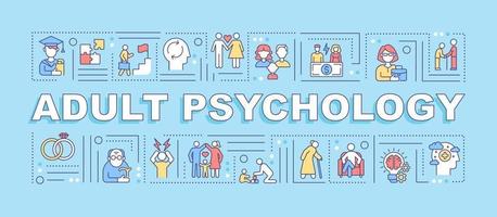 volwassen psychologie woord concepten banner vector