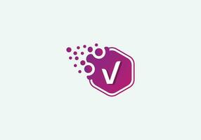 abstract v brief modern eerste lettertekens logo ontwerp vector