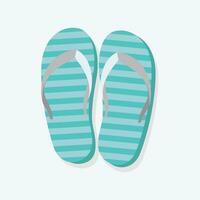 vector pantoffel sandaal icoon in vlak kleur stijl
