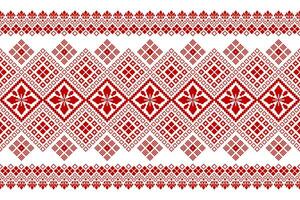 rood kruis steek kleurrijk meetkundig traditioneel etnisch patroon ikat naadloos patroon abstract ontwerp voor kleding stof afdrukken kleding jurk tapijt gordijnen en sarong aztec Afrikaanse Indisch Indonesisch vector